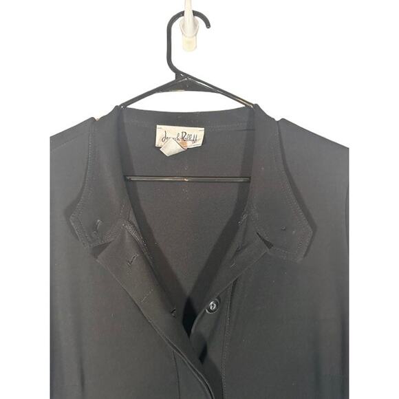 Joseph Ribkoff Black 3/4 Cuffed Sleeve Button Front Collared Dress Women Sz 8 - Picture 3 of 10
